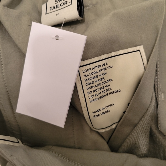 NWT Swet Tailor Everyday Chino Golf Short -Sage Green-Size 30 - Picture 9 of 9
